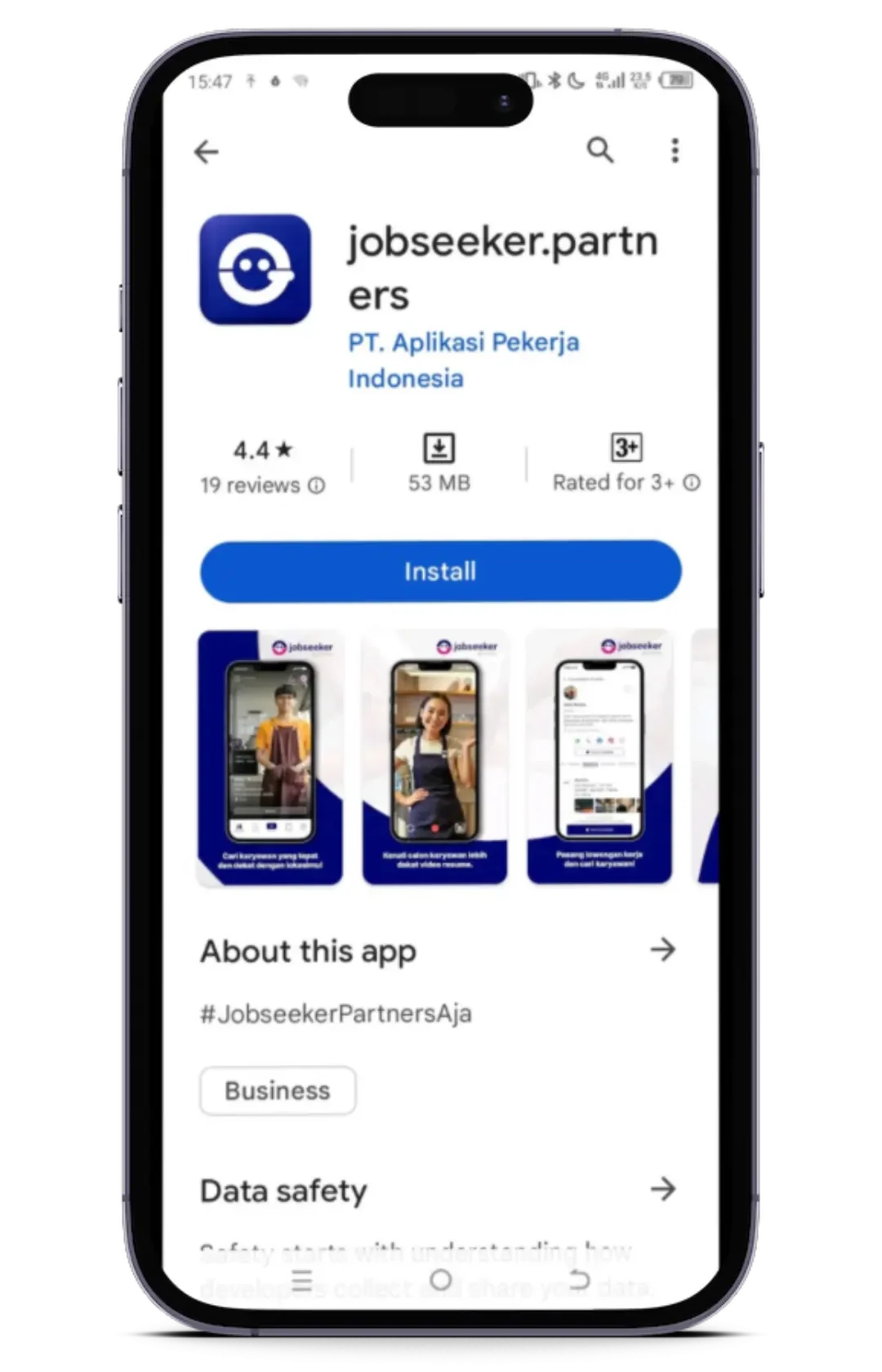 Install Jobseeker Partners di Google Play